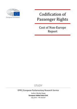 Codification of Passenger Rights Cost of Non-Europe Report