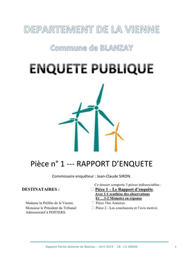 Rapport D'enquete