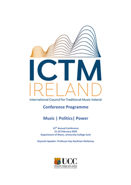 Programme ICTM Ireland 2020