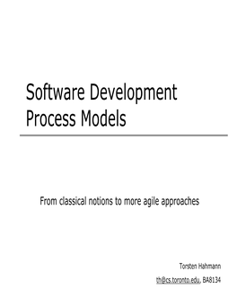 Software Development Process Models