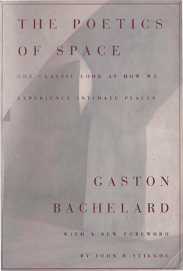 By Gaston Bachelard