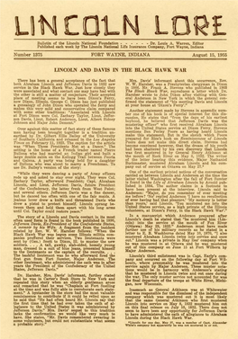 Lincoln and Davis in the Black Hawk. War