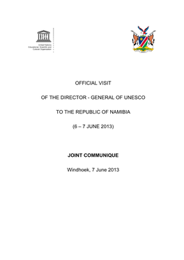 Official Visit of the Director