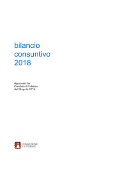 Bilancio Consuntivo 2018
