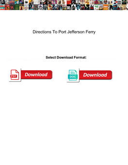 Directions to Port Jefferson Ferry