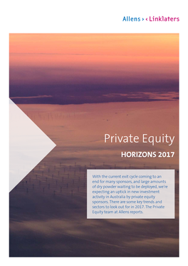 Private Equity HORIZONS 2017