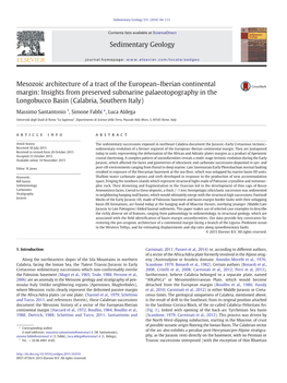 Mesozoic Architecture of a Tract of the European-Iberian Continental