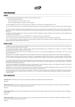 Food Processing Summary