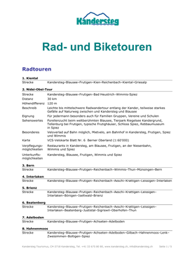 Rad- Und Biketouren