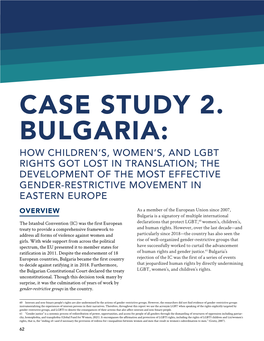 Case Study 2. Bulgaria