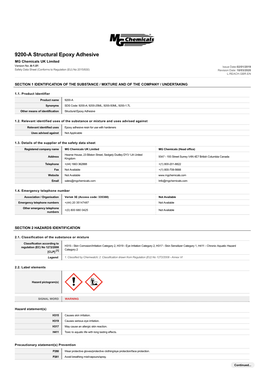 9200-A Structural Epoxy Adhesive