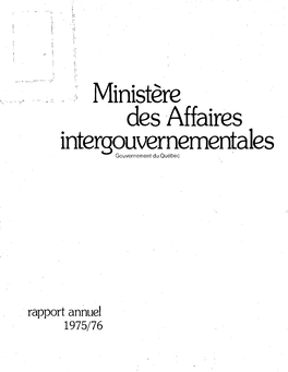 Ministère Des Relations Internationales Et De La Francophonie