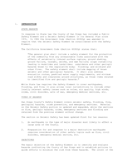 Seismic Safety Element in Its General Plan Since 1975