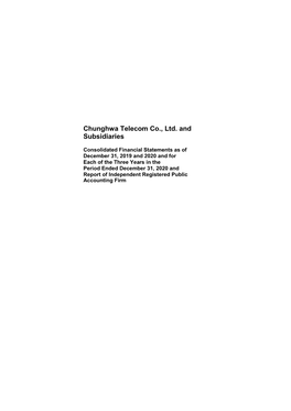 Chunghwa Telecom Co., Ltd. and Subsidiaries