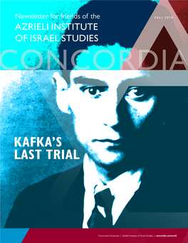 2019 Fall Azrieli Institute of Israel Studies Newsletter
