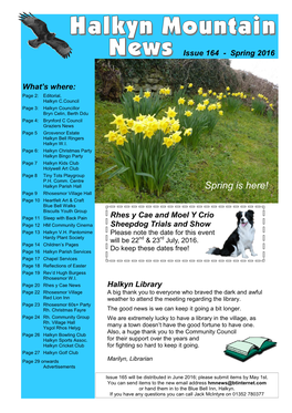Halkyn Mountain News – Issue 164 Spring 2016