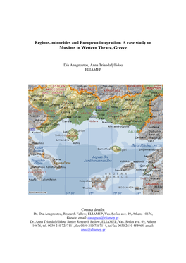 A Case Study on Muslims in Western Thrace, Greece