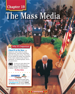 CHAPTER 19: the MASS MEDIA 527 526-534 CH19S1-860053 12/3/04 6:07 AM Page 528