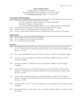 Shamus Rahman Khan Columbia University, Department of Sociology 609 Knox Hall, 606 West 122Nd Street, New York, NY 10027 Email Sk2905@Columbia.Edu