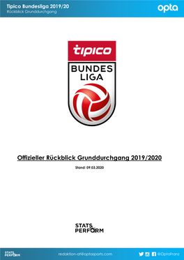 Offizieller Rückblick Grunddurchgang 2019/2020