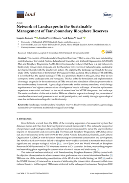 Network of Landscapes in the Sustainable Management of Transboundary Biosphere Reserves