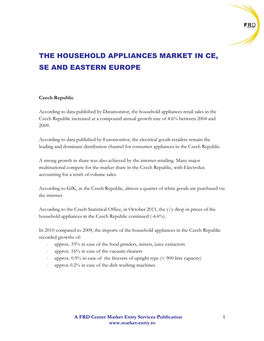Household Appliances Market in Ce, Se and Eastern Europe