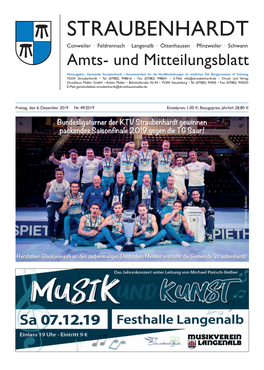 Amts- Und Mitteilungsblatt