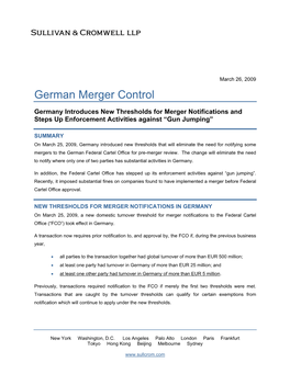 German Merger Control