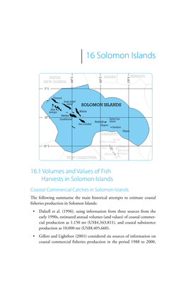 16 Solomon Islands