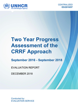 Progress Assessment of the CRRF Approach