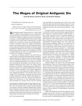 The Wages of Original Antigenic Sin David M