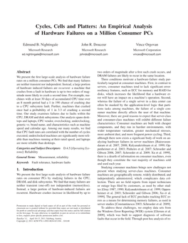 An Empirical Analysis of Hardware Failures on a Million Consumer Pcs
