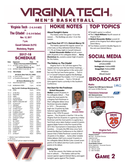 Social Media Top Topics Hokie Notes Broadcast