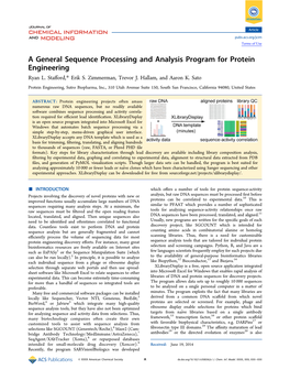 A General Sequence Processing and Analysis Program for Protein Engineering Ryan L