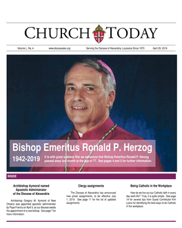 The Church Today, April 29, 2019