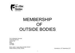 Membership of Outside Bodies