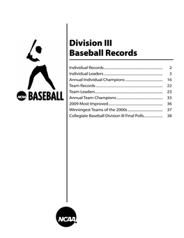 Division III Baseball Records