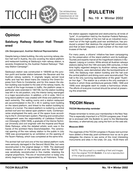 Bulletin 19 – Winter 2002