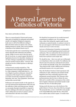 Pastoral Letter on Euthanasia
