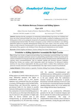 On a Relation Between Twistors and Killing Spinors