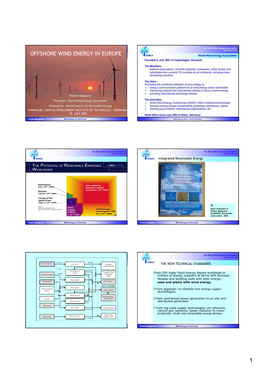 1 Offshore Wind Energy in Europe