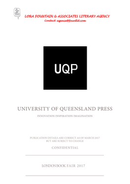 Universit Y of Queensland Press