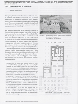 The Contra-Temple at Shanhur*