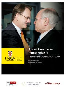 Howard Government Retrospective IV “The Desire for Change: 2004–2007”