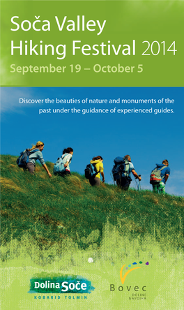 Soča Valley Hiking Festival 2014 September 19 − October 5