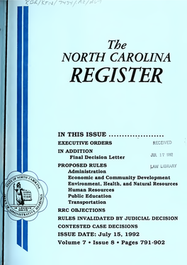 North Carolina Register