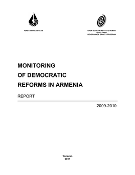 Monitoring of Democratic Reforms in Armenia 2009-2010