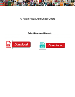 Al Falah Plaza Abu Dhabi Offers