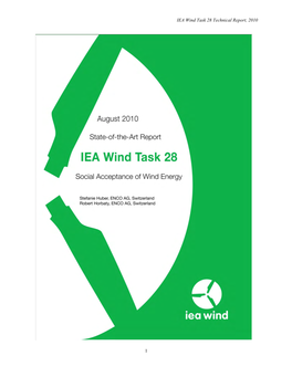 IEA Wind Task 28 Technical Report, 2010 1