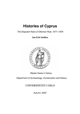 Histories of Cyprus